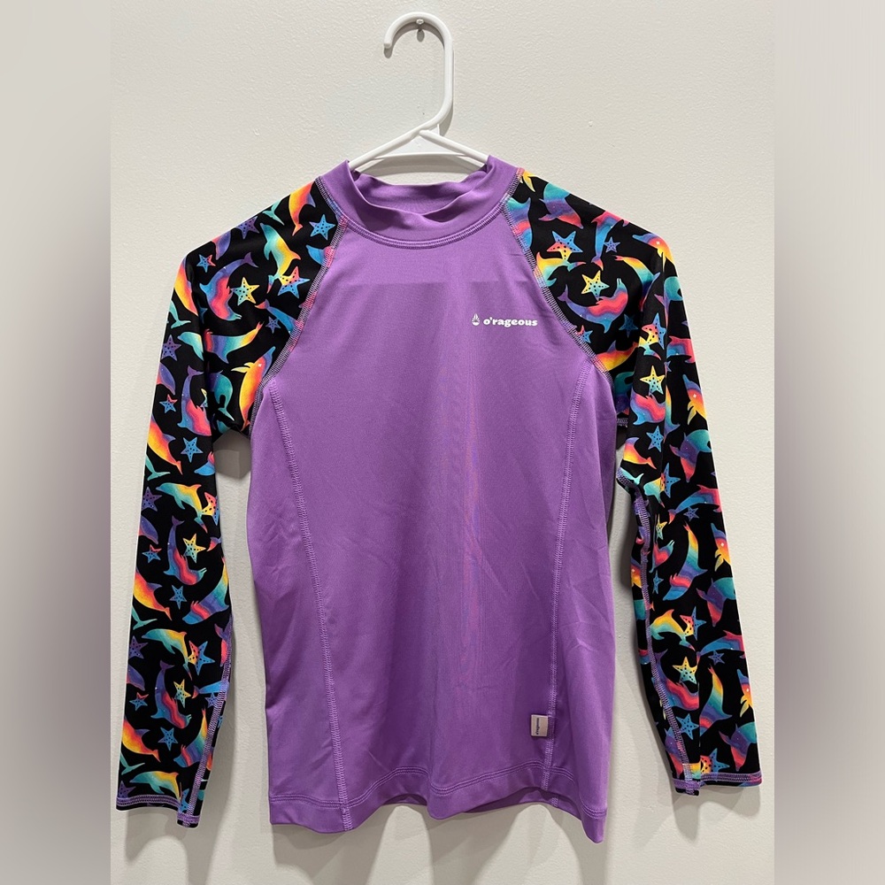 Girls Purple o’rageous Swim Shirt